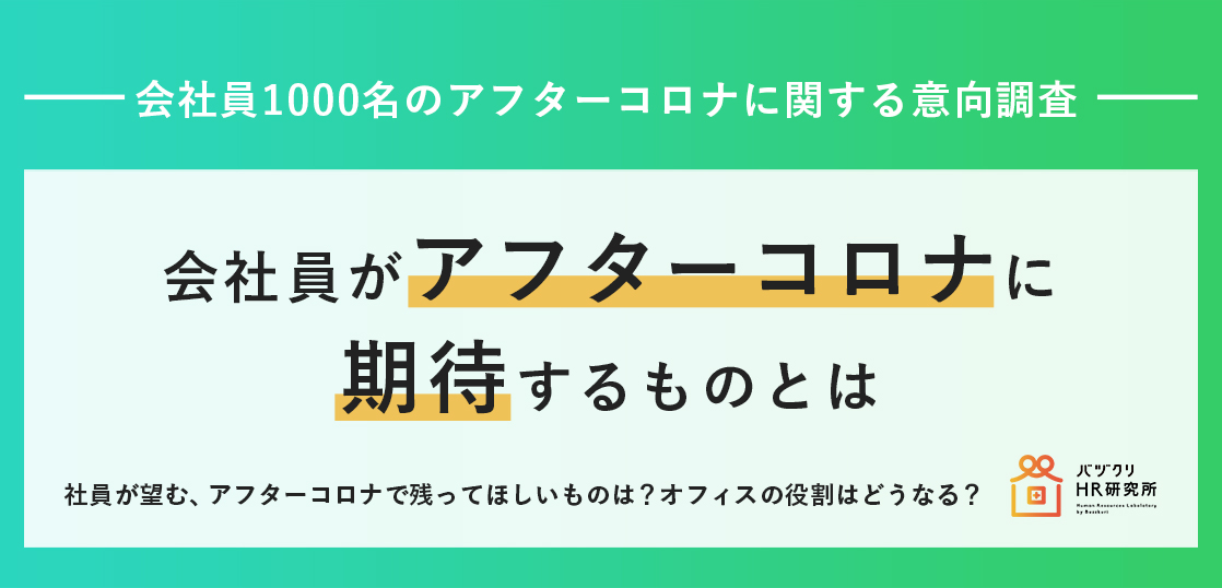 コロナ終息後の意向調査 会社員1,100名に聞く『コロナ禍終息後に期待するものは？』