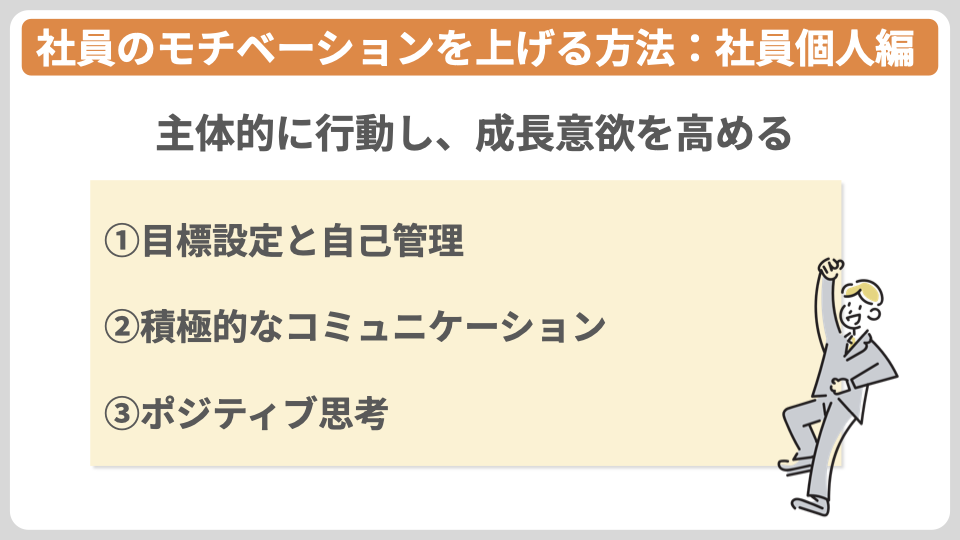 社員のモチベーションを上げる方法　社員個人編