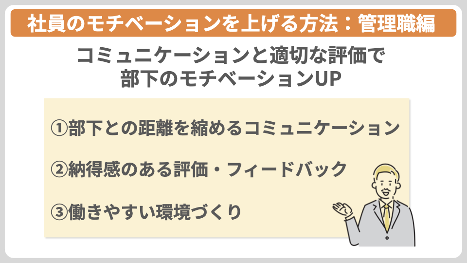 社員のモチベーションを上げる方法　管理職編