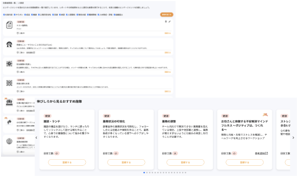 施策レコメンド画面（伸びしろから見るおすすめ施策）